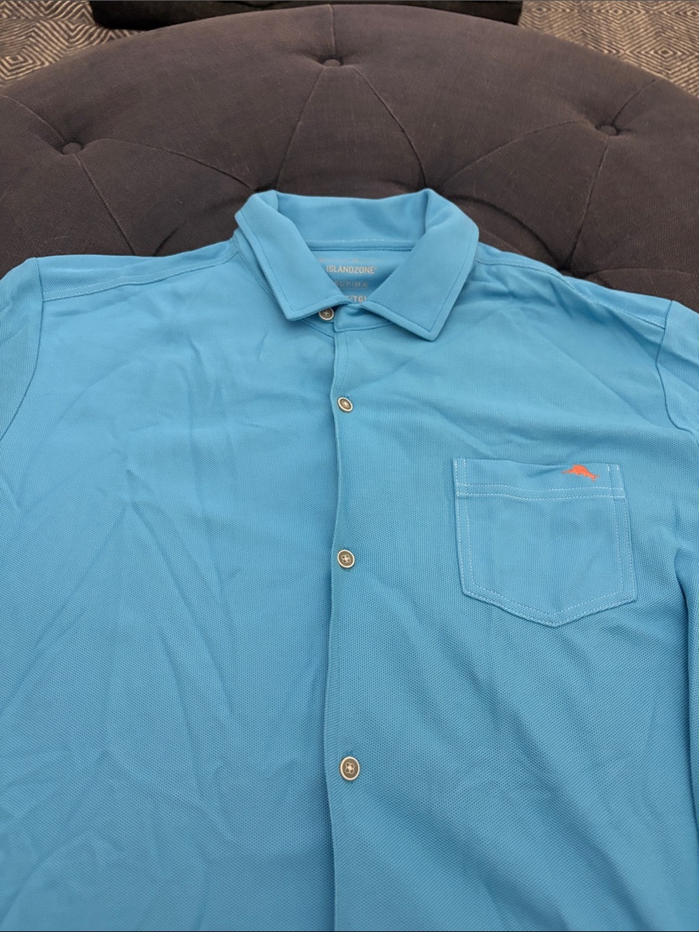 Tommy Bahama Aqua Blue Casual Button-Down Shirt